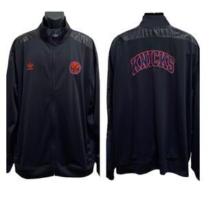 Adidas Limited Edition New York Knicks 3 Stripe Embellished Sleeves Jacket 2XL